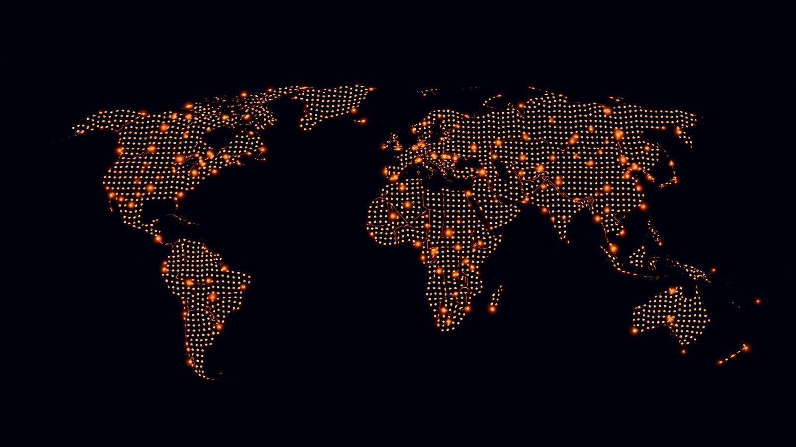 Global logistics network map